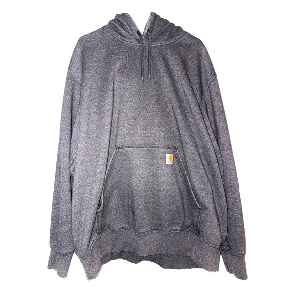 Carhartt Men's Heather Gray Hooded Sweatshirt Original Fit Size 2XL - Picture 1 of 8